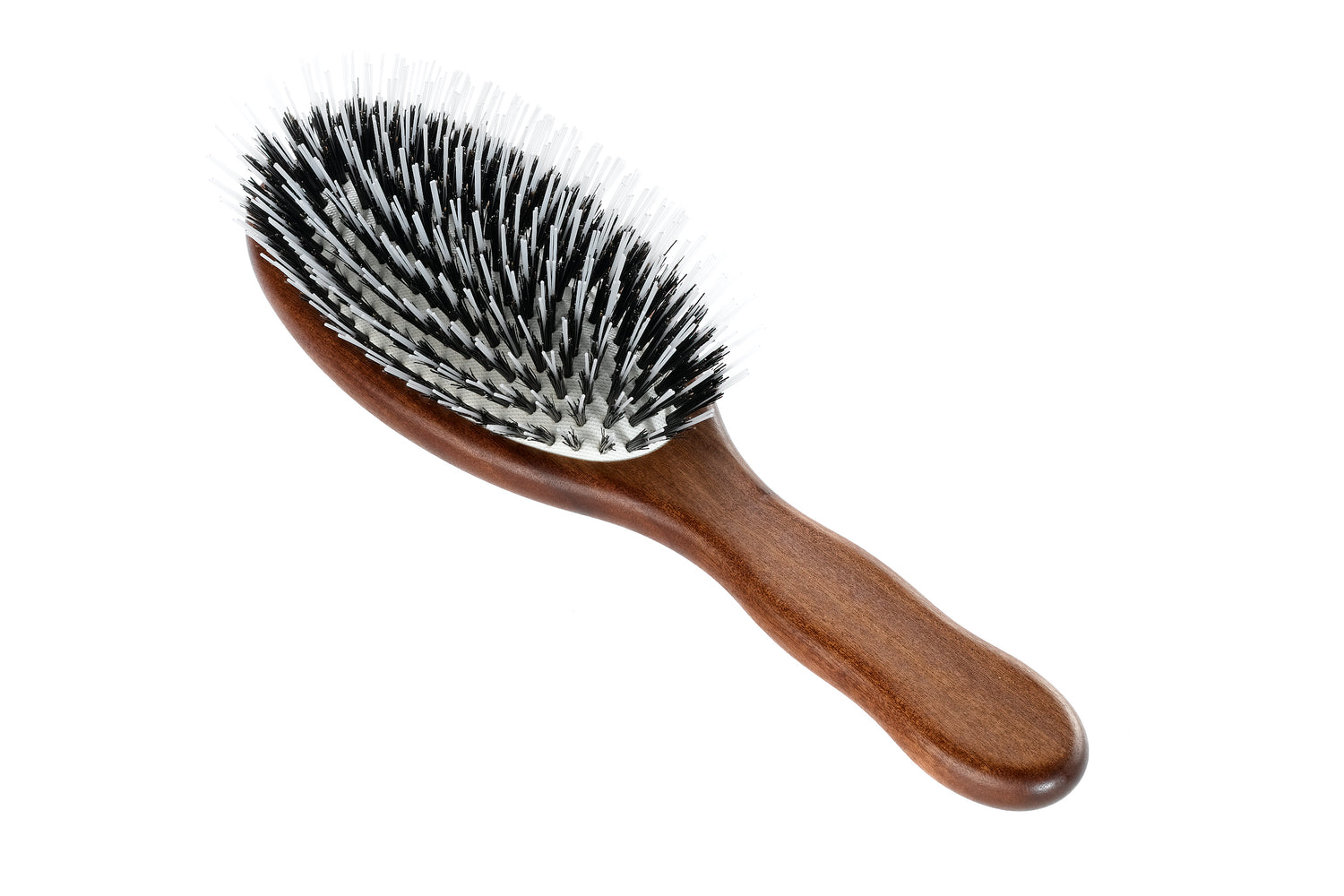 MINI OVAL BRUSH - KOTIBE' WOOD - 100% BOAR BRISTLES & NYLON MONOFILAMENT