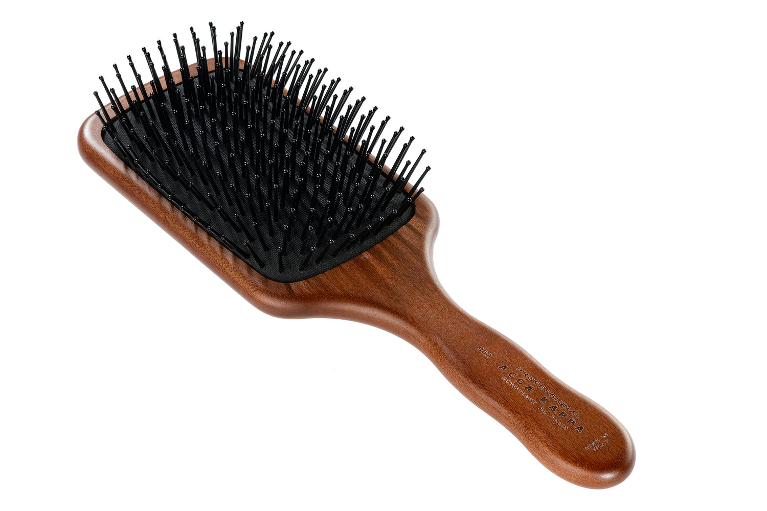 PADDLE BRUSH - KOTIBE' WOOD - POM PINS