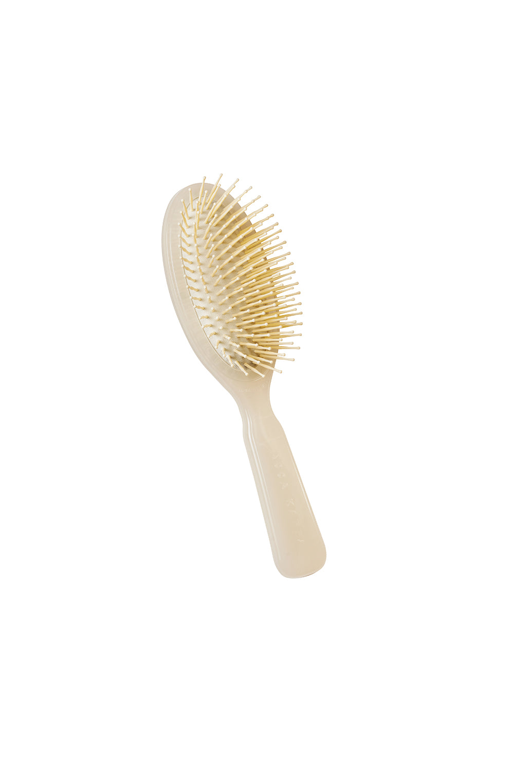 OVAL BRUSH - LONG PINS - CELLULOSE ACETATE - IVORY