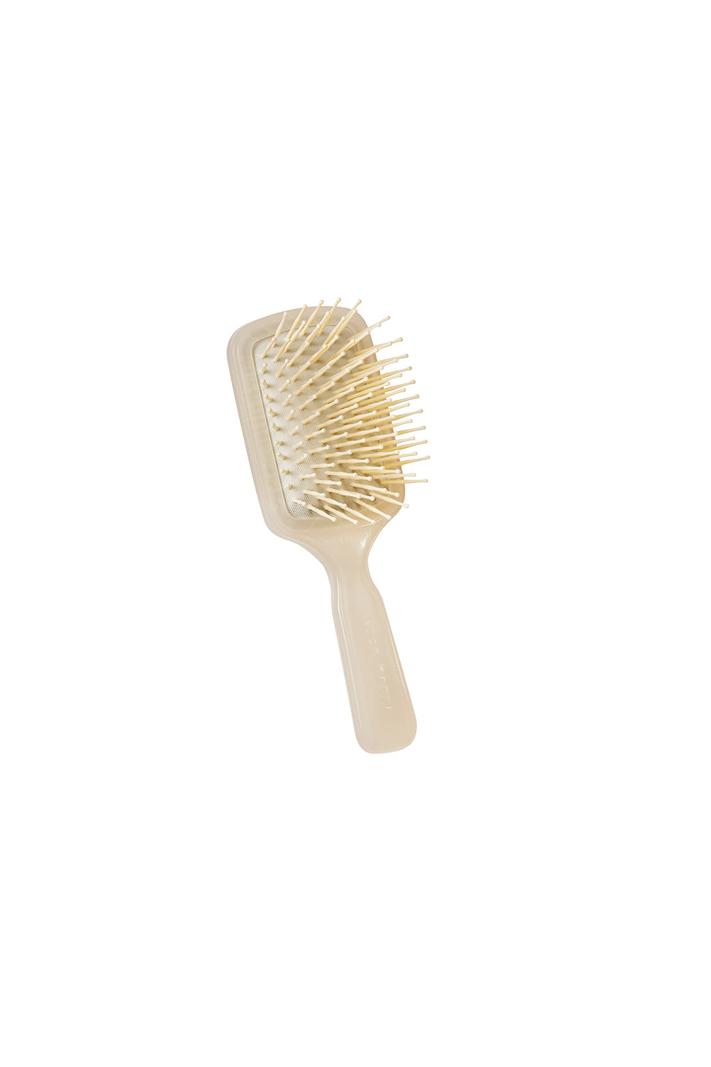 MINI PADDLE BRUSH - LONG PINS - CELLULOSE ACETATE - IVORY