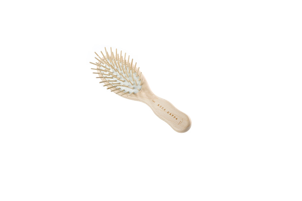 MINI OVAL BRUSH - BEECH WOOD - WOODEN PINS