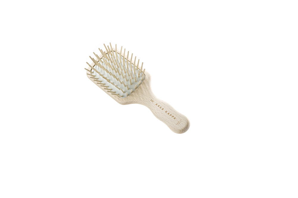 MINI PADDLE BRUSH - BEECH WOOD - WOODEN PINS